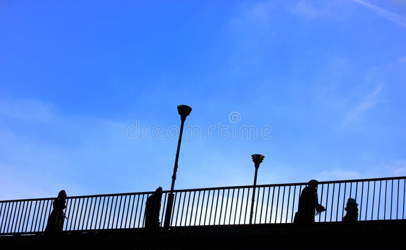 People on the bridge