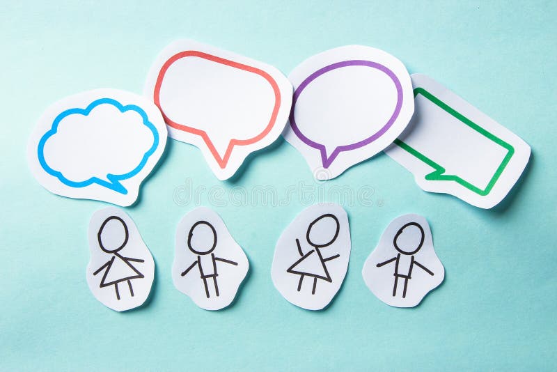 People with bubbles social networking stock images People with bubbles social networking stock images