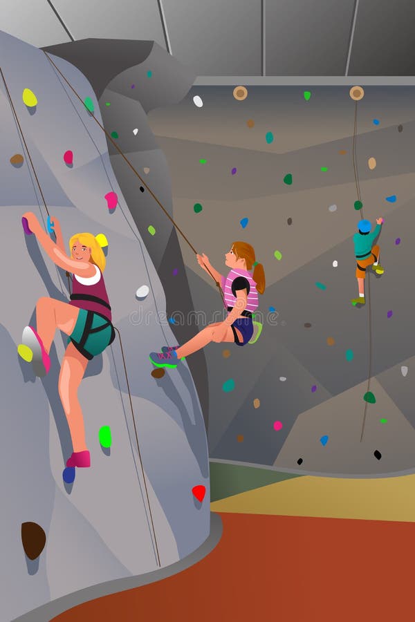 climbing wall artoon