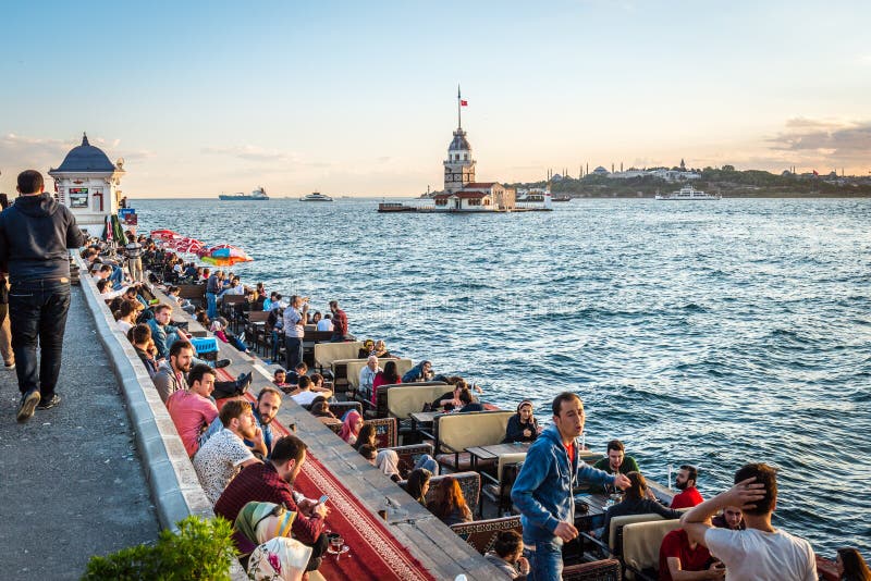 Download People On The Coast Of Bosphorus In Istanbul, Turkey Editorial Stock Photo - Image of city, coast: 71228738