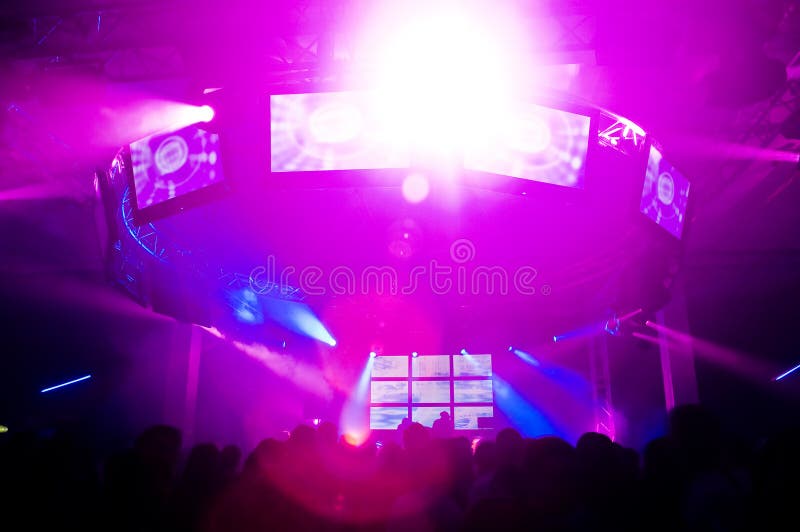 DJ in laser beams stock photo. Image of dancer, concert - 5462244