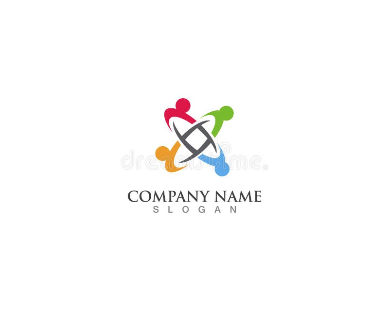 People Connected Logo Template Vector Stock Illustration - Illustration ...
