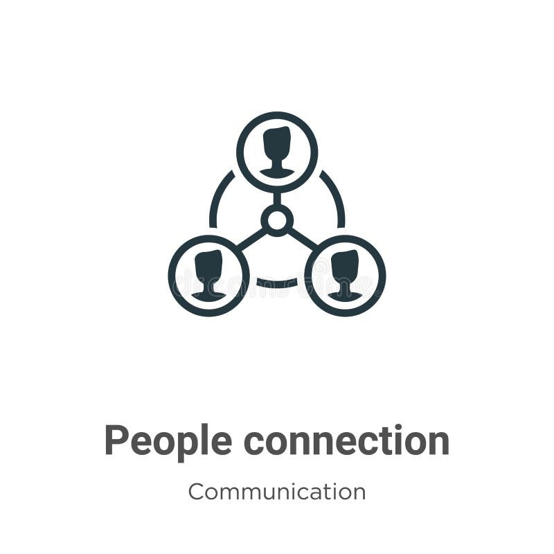 People connection vector icon on white background. Flat vector people connection icon symbol sign from modern communication