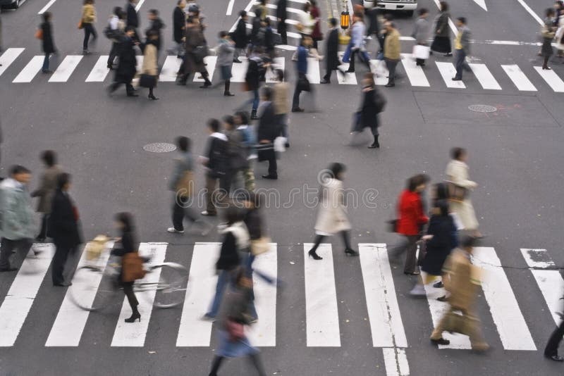 People crossing the street