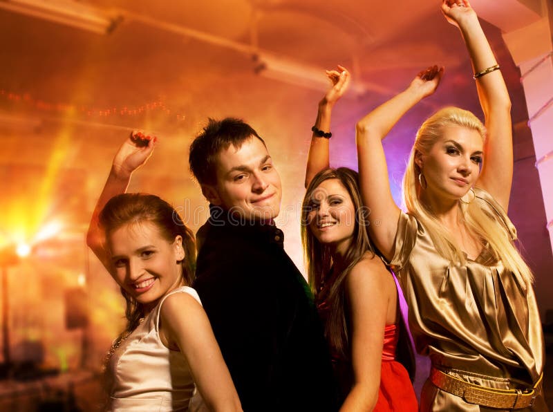 Party People Dancing in Disco Club Stock Image - Image of happy, music ...