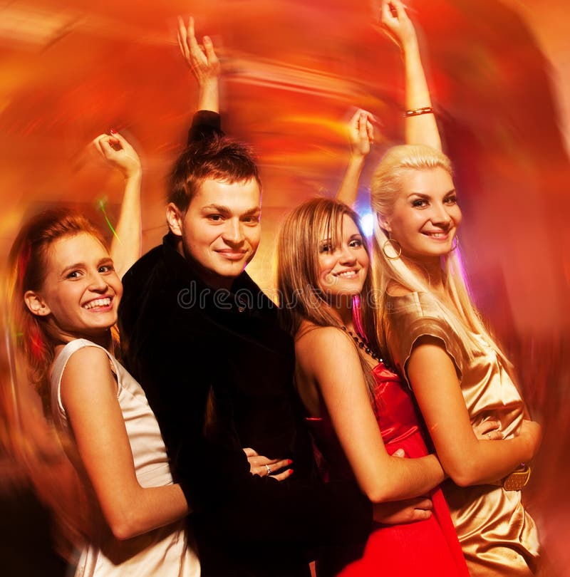 People Dancing in the Night Club Stock Photo - Image of blurred ...