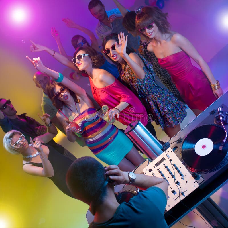Night club party stock image. Image of crowd, club, discotheque - 22930591