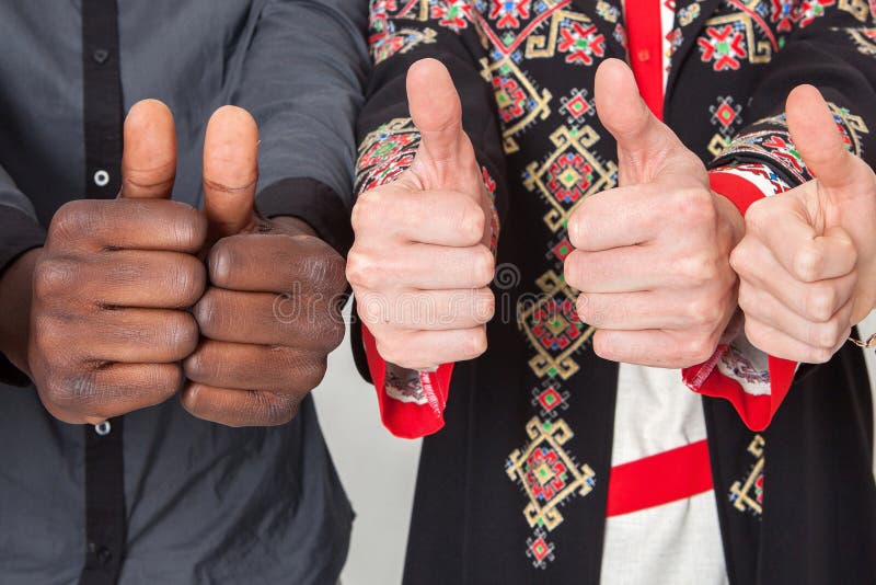 People of different nationalities. The concept of friendship, communication, teamwork, education, recruitment. stock photography People of different nationalities. The concept of friendship, communication, teamwork, education, recruitment. stock photography