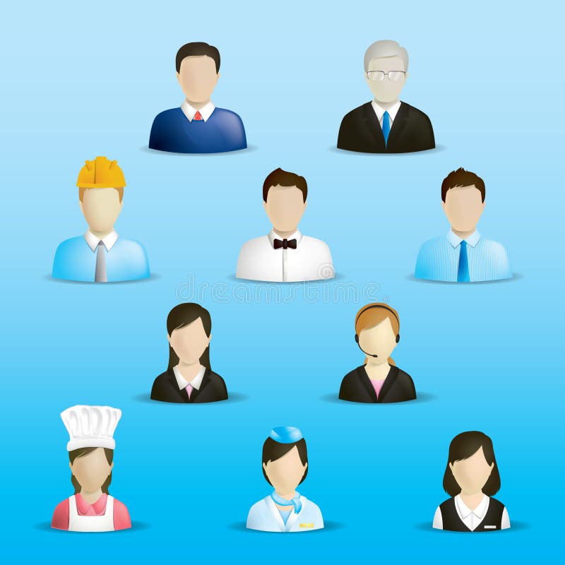 People with Different Professions. Vector Illustration Decorative