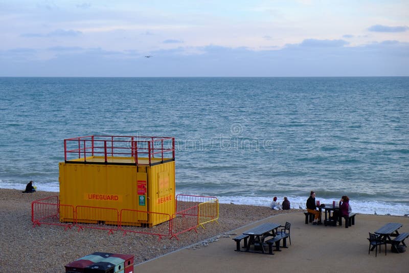 People Dining at the Sandy Coast in Brighton Editorial Photo Image of