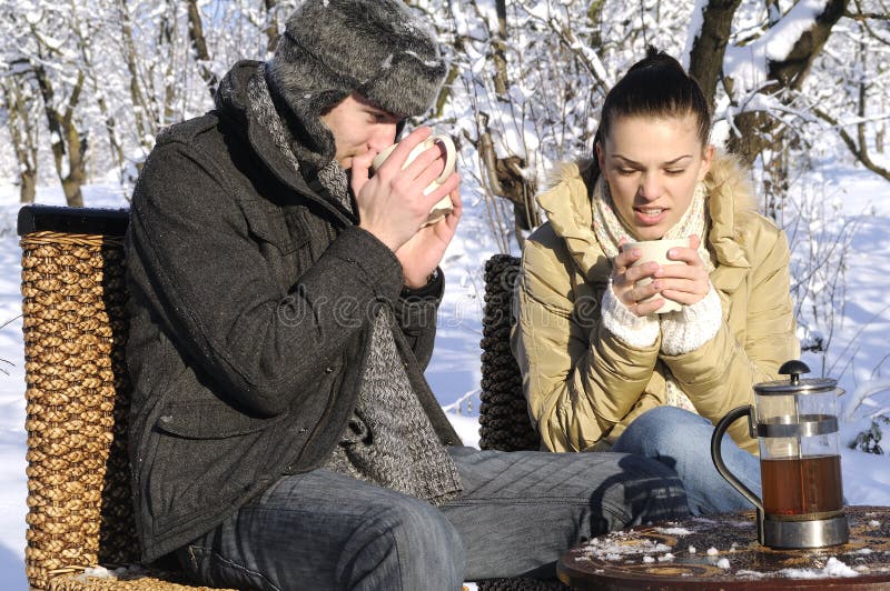 People drinking tea