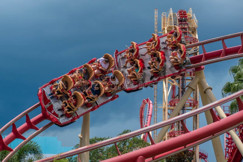 Universal Studios Hollywood Rip Ride Rockit roller coaster Stock Photo -  Alamy