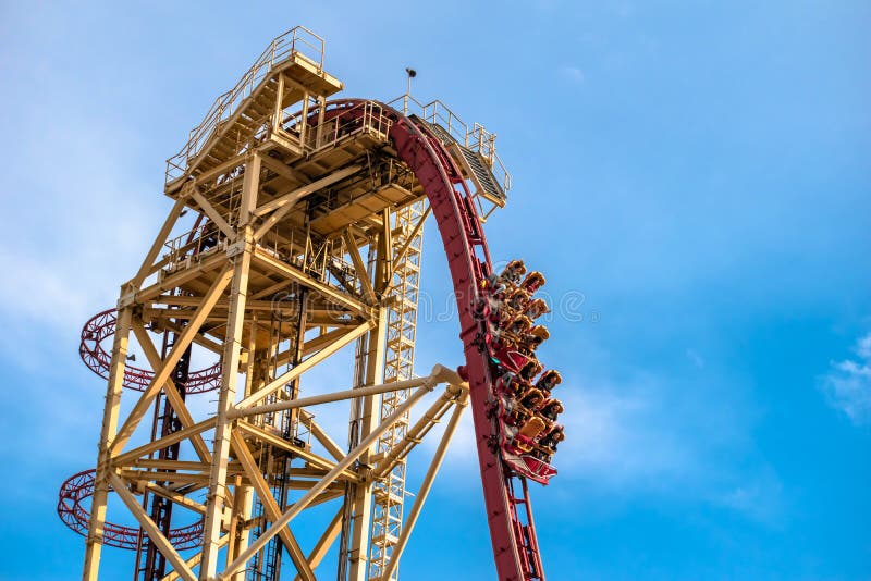 Universal Studios Hollywood Rip Ride Rockit roller coaster Stock Photo -  Alamy