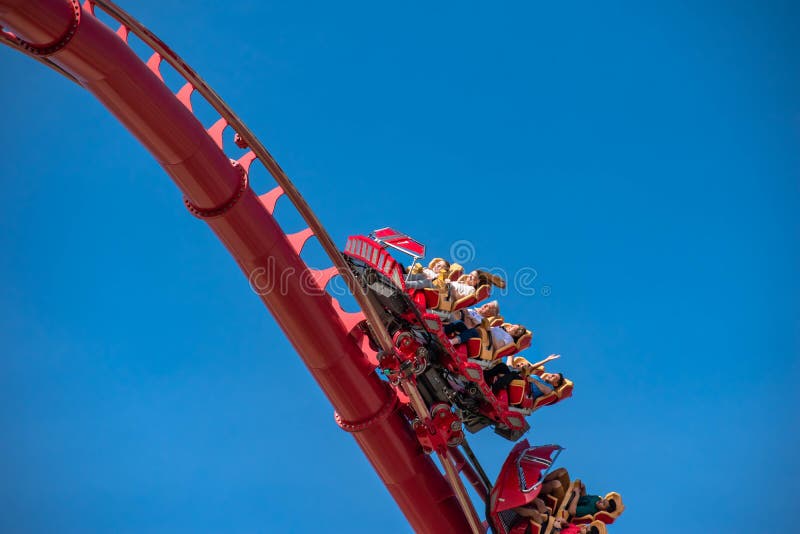Universal Studios Hollywood Rip Ride Rockit roller coaster Stock Photo -  Alamy