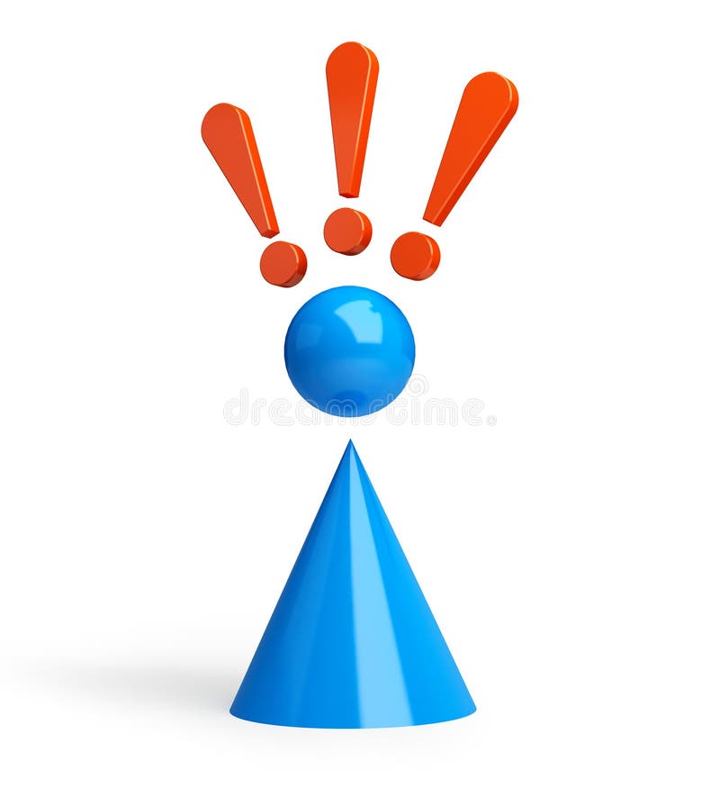 People with Exclamation Mark and Question Marks Vector Illustration