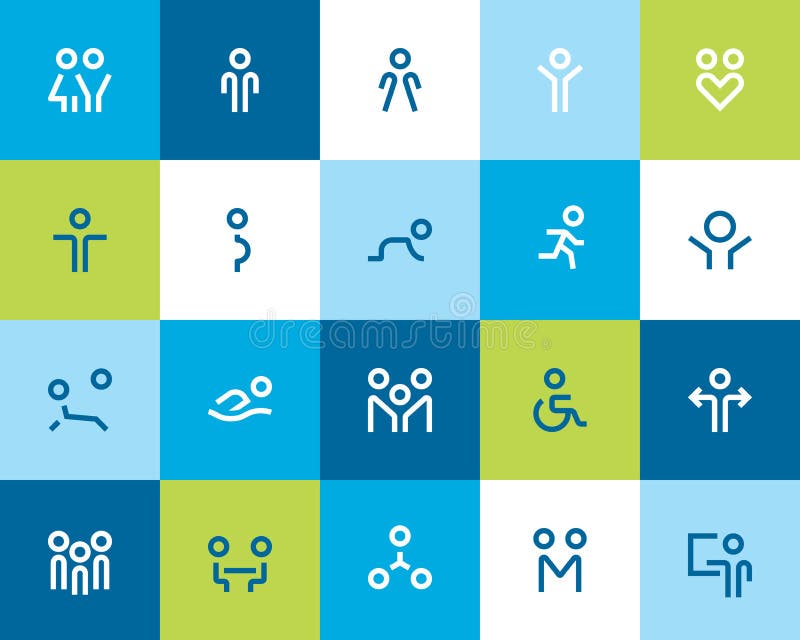 People and family icons. Flat royalty free illustration People and family icons. Flat royalty free illustration