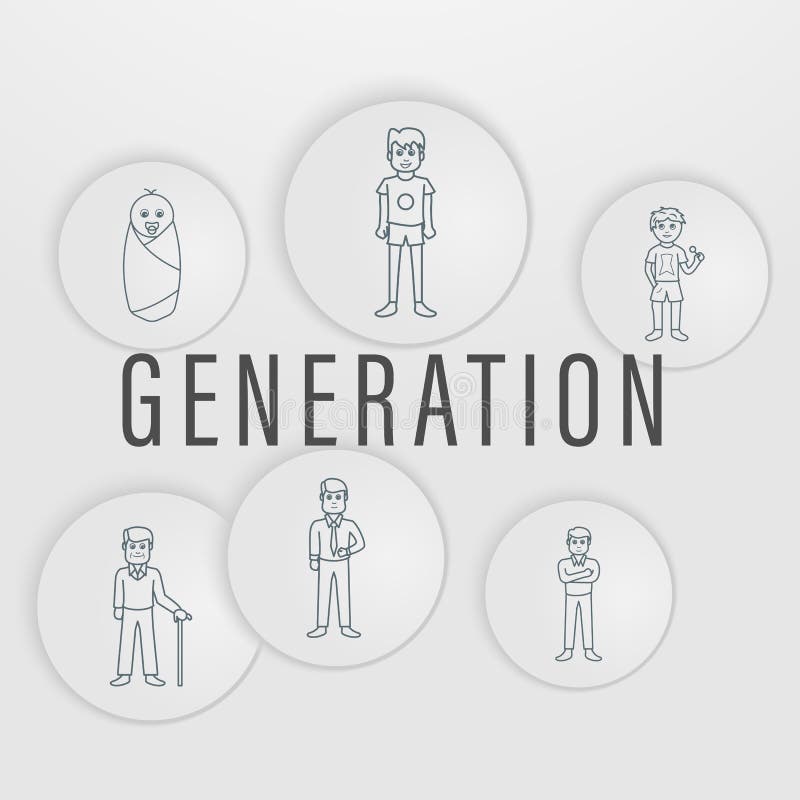 People Generation Post. Element of Generation Illustration. Premium Quality Graphic Design Icon