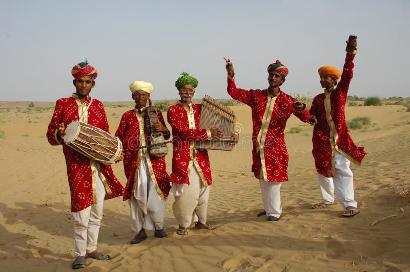 People in getup at the Desert