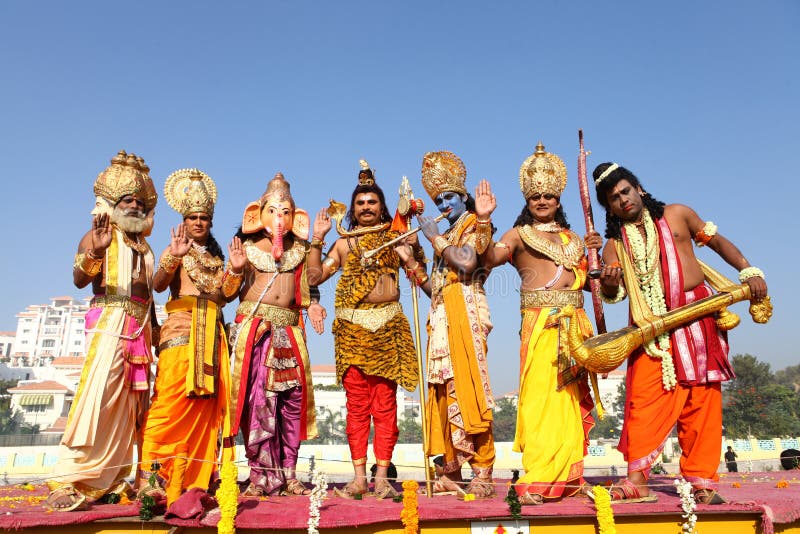 People in getup at the Desert