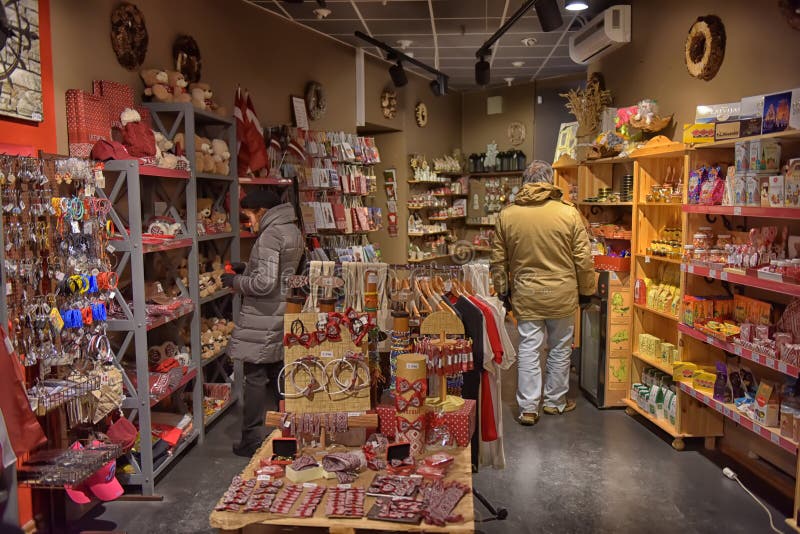 People at the Gift Shop in Amsterdam . Netherlands Editorial