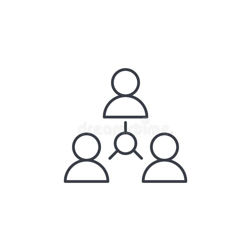People group, community, network thin line icon. Linear vector symbol stock illustration