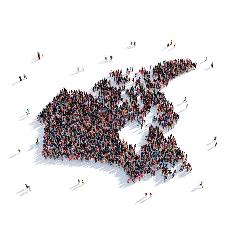 People group shape map Canada stock photo People group shape map Canada stock photo