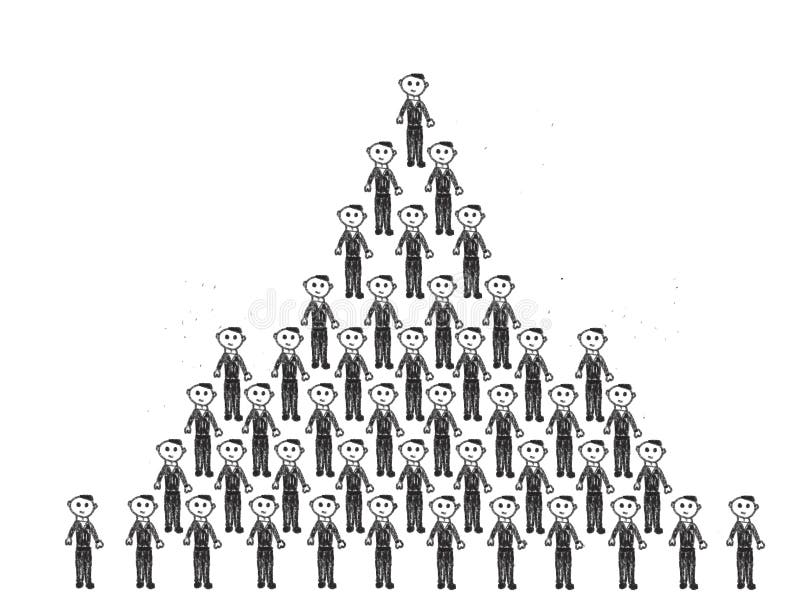 3d pyramid of people stock illustration. Illustration of lights - 7146589