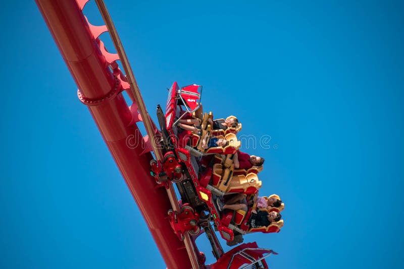 Universal Studios Hollywood Rip Ride Rockit roller coaster Stock Photo -  Alamy