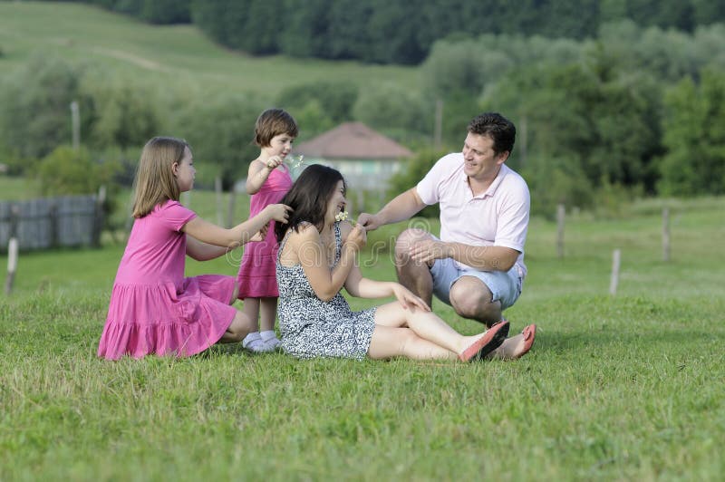 People having fun in nature