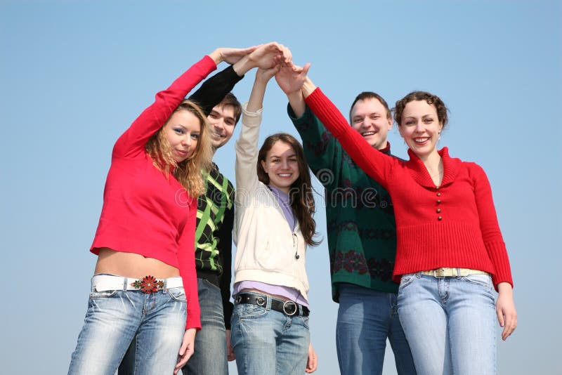 People hold hands royalty free stock photography