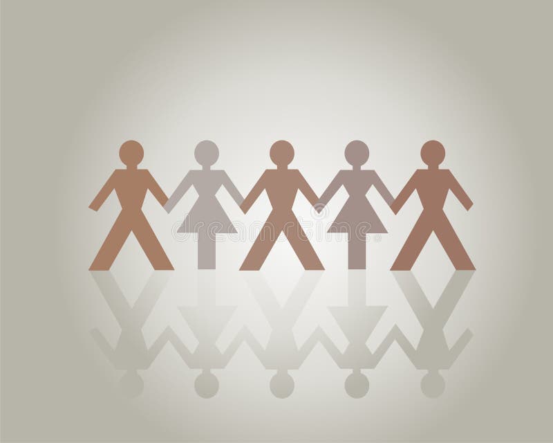 People Holding Hands stock illustration