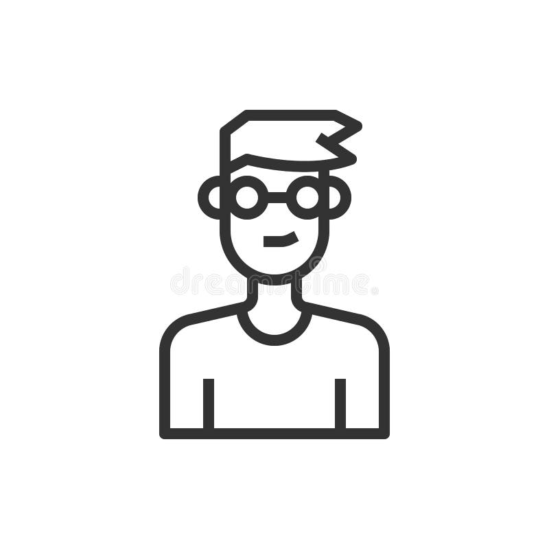 People Icon Boy Glasses Vector Illustration Stock Vector Illustration