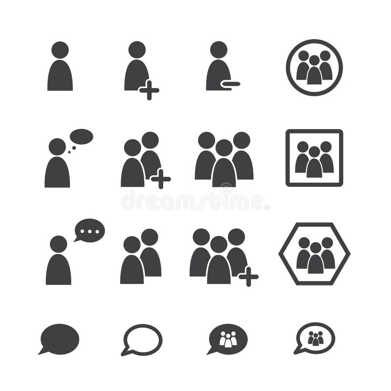 People icon set stock vector. Illustration of black, manager - 63922505