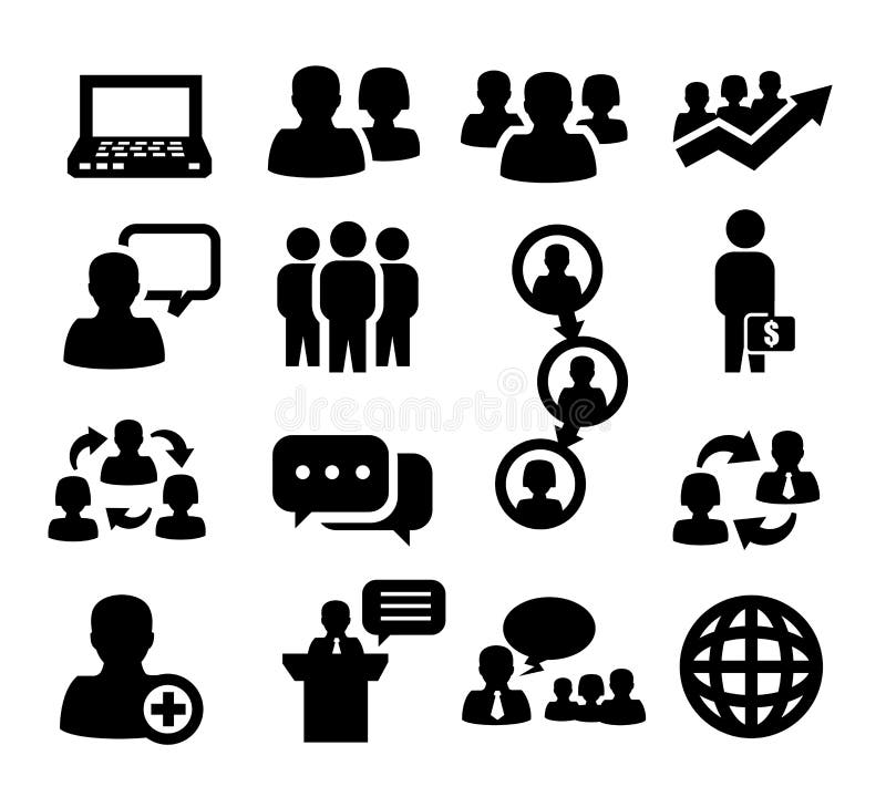 Business people icons stock vector. Illustration of workplace - 30555058