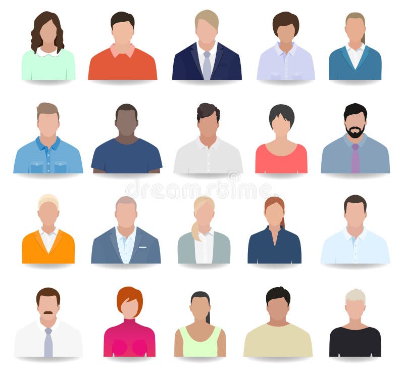 People avatar icon. Set of diverse working people, businessman and  businesswoman , #affiliate, #Set, #diverse, #working, #Pe…