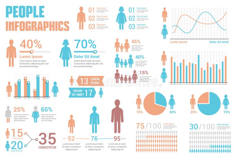 People Infographics stock illustration