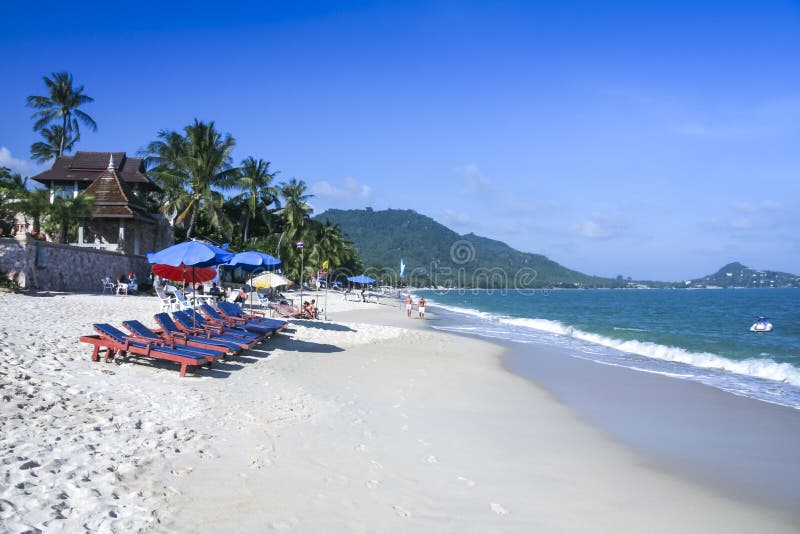 People on lamai beack ko samui island