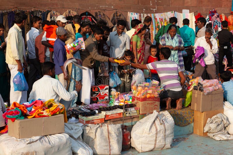 People at Meena Bazaar in Chandni Chowk Area Selling Goods at the Old ...