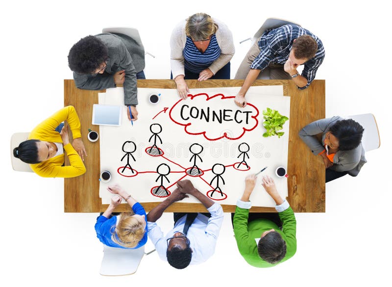 People in a Meeting and Connection Concept.