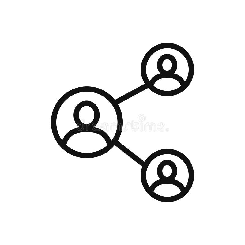 People network vector icon in modern design style for web site and mobile app, Business connection symbol royalty free illustration