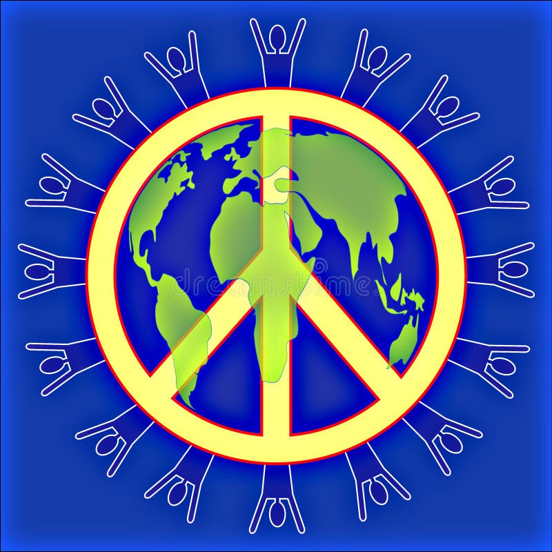 People @ Peace in the world Blue