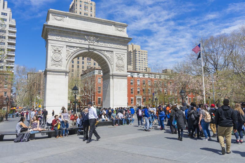 People Relaxing in the Washington Square Park in Summer Editorial Photo ...