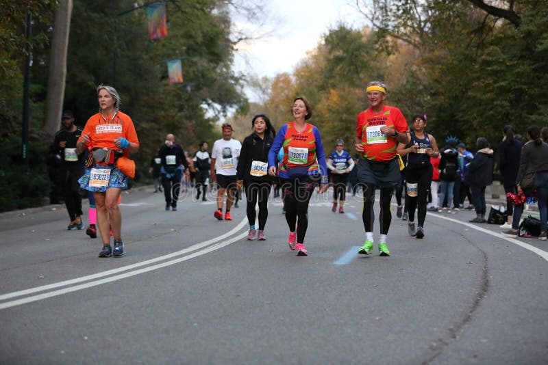 Marathon NYC 2019 sport event in Central Park stock photo Marathon NYC 2019 sport event in Central Park stock photo
