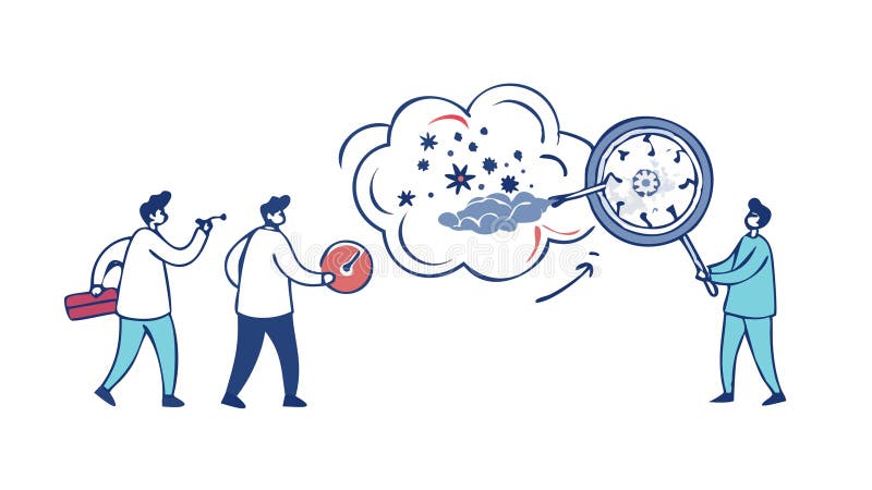 People Sharing Ideas, Creative Thinking, Brainstorming, Collaborative Innovation. vector design Generative AI stock illustration