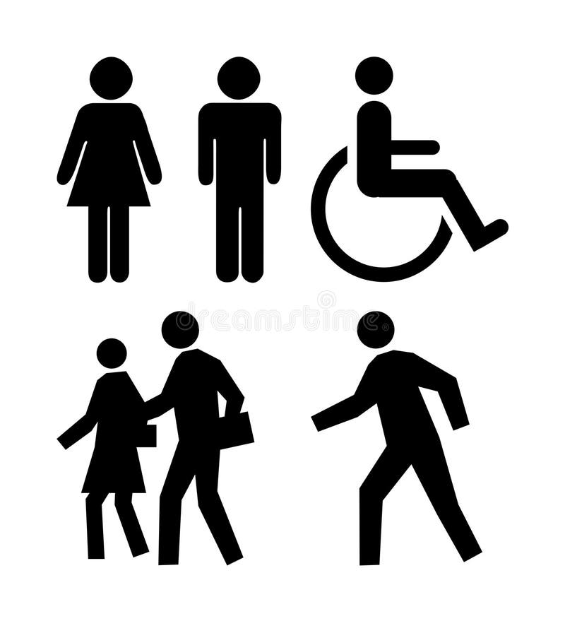 People silhouettes royalty free illustration