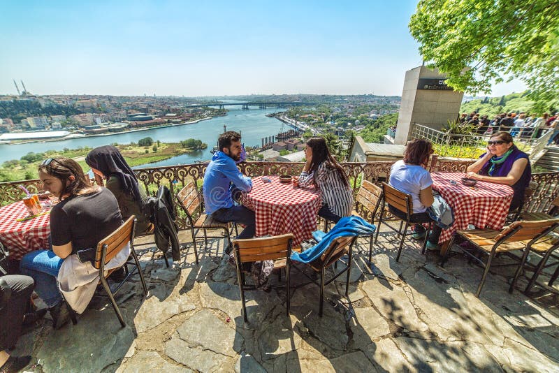 People are sitting Pierre Loti restaurant