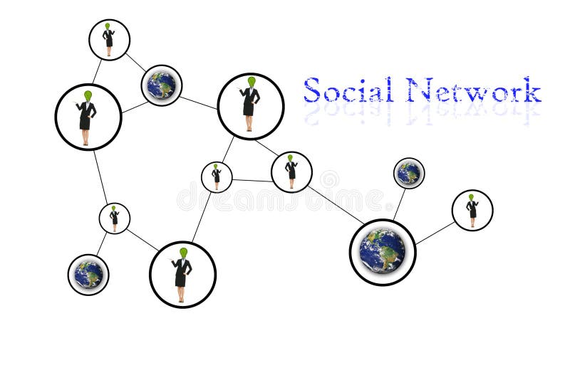 People social network communication royalty free illustration