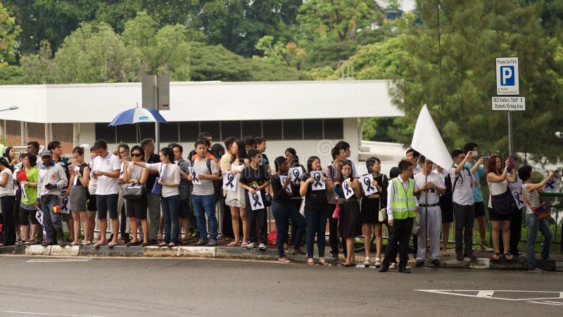 People on State funeral of Lee Kuan Yew