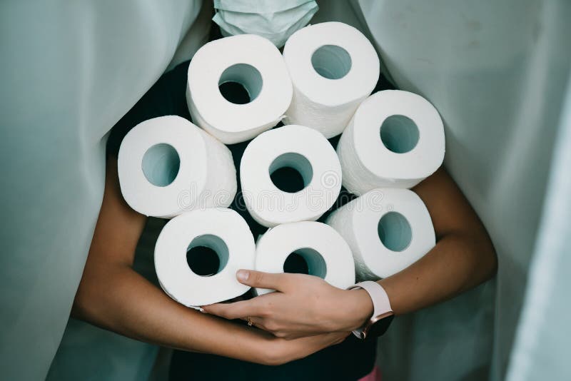 People are Stocking Up Toilet Paper for Home Quarantine from