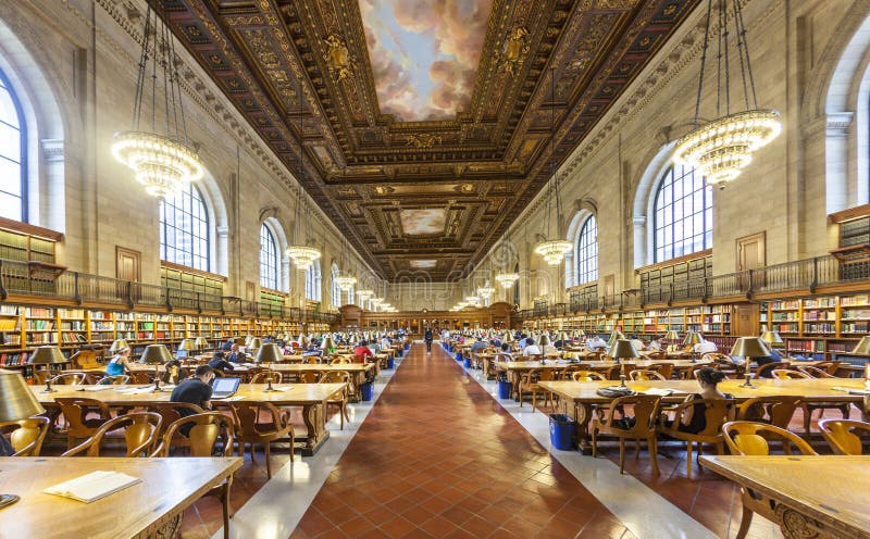 People study in the New York Public